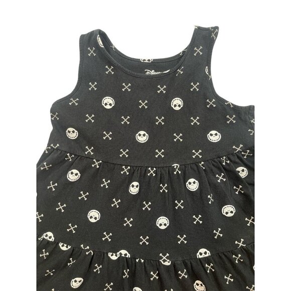 Disney Nightmare Before Christmas Jack Skeleton Sleeveless Girls Dress Size 8 - Picture 3 of 7